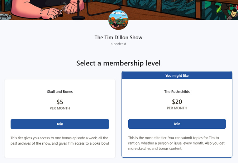 List of 500 Patreon Creators to Partner With in 2023 - The Tim Dillon Show