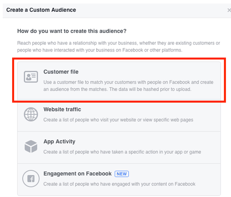Creating custom audiences in Facebook Ads for targeting business owners.