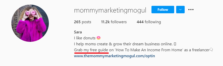 As of right now, Instagram doesn’t have a section where you can get your followers to share their email addresses with you, but that’s why you can use the Instagram bio to do this.