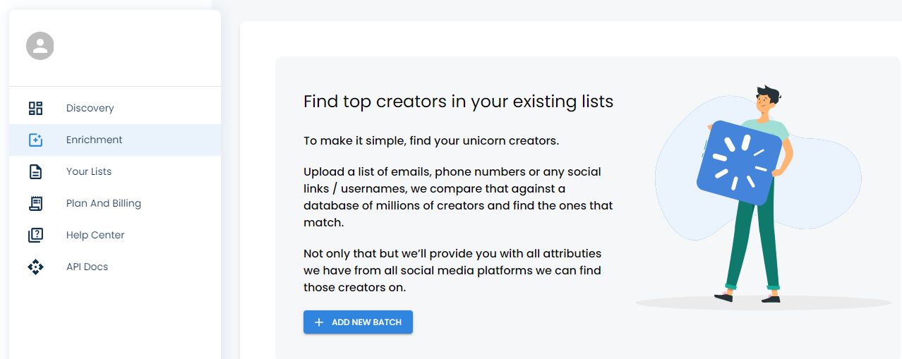 Find social media accounts from your email list
