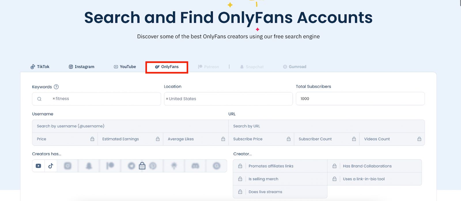 onlyfans search tool