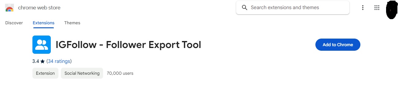 Export Instagram following list with IGFollow