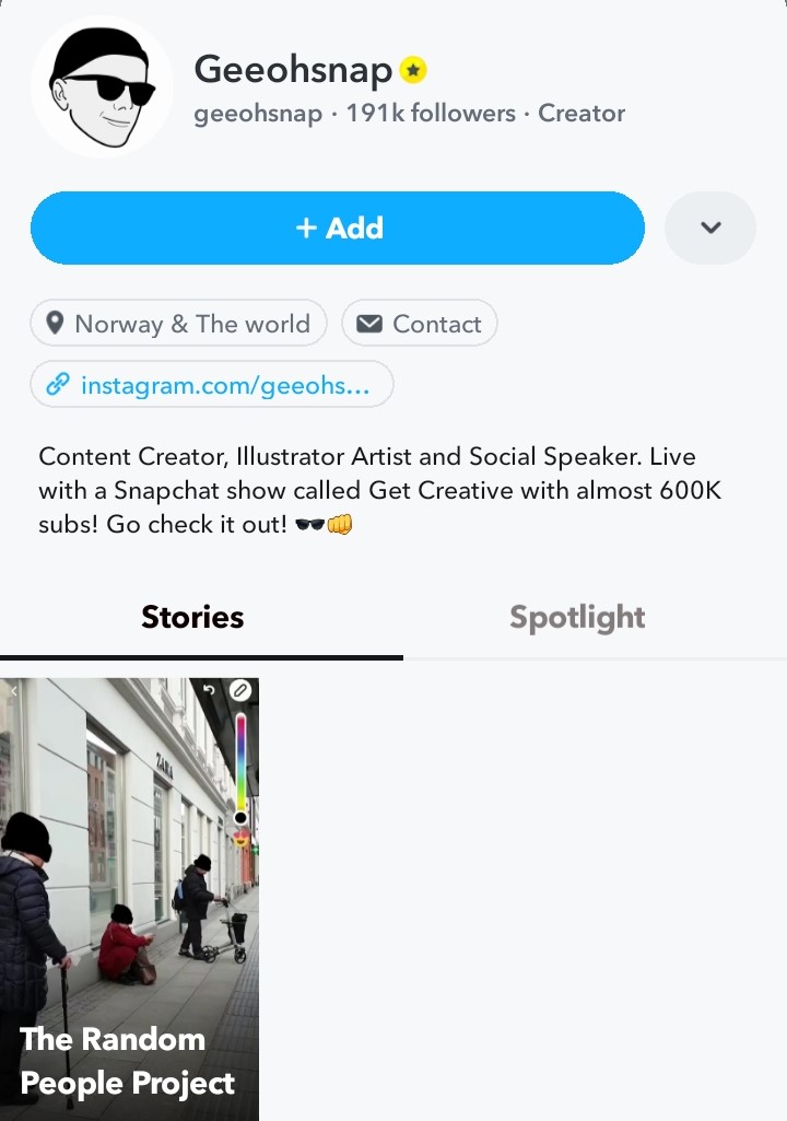 Snapchat influencer Geohsnap